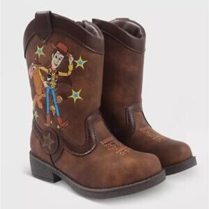 Disney Pixar Kids Brown Toy Story Kids Cowboy Western Boots Size 5